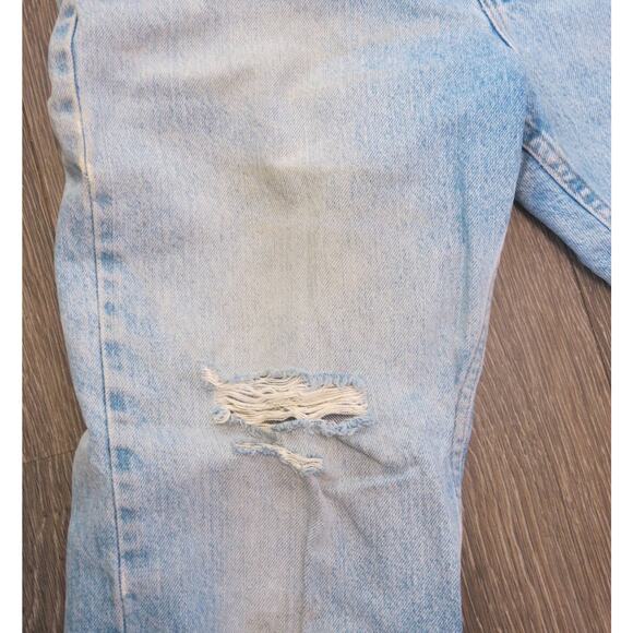 LEE Distressed Jeans 34x30-actual 32x27  Men's Stone Washed Trashed Light Blue - Picture 3 of 12